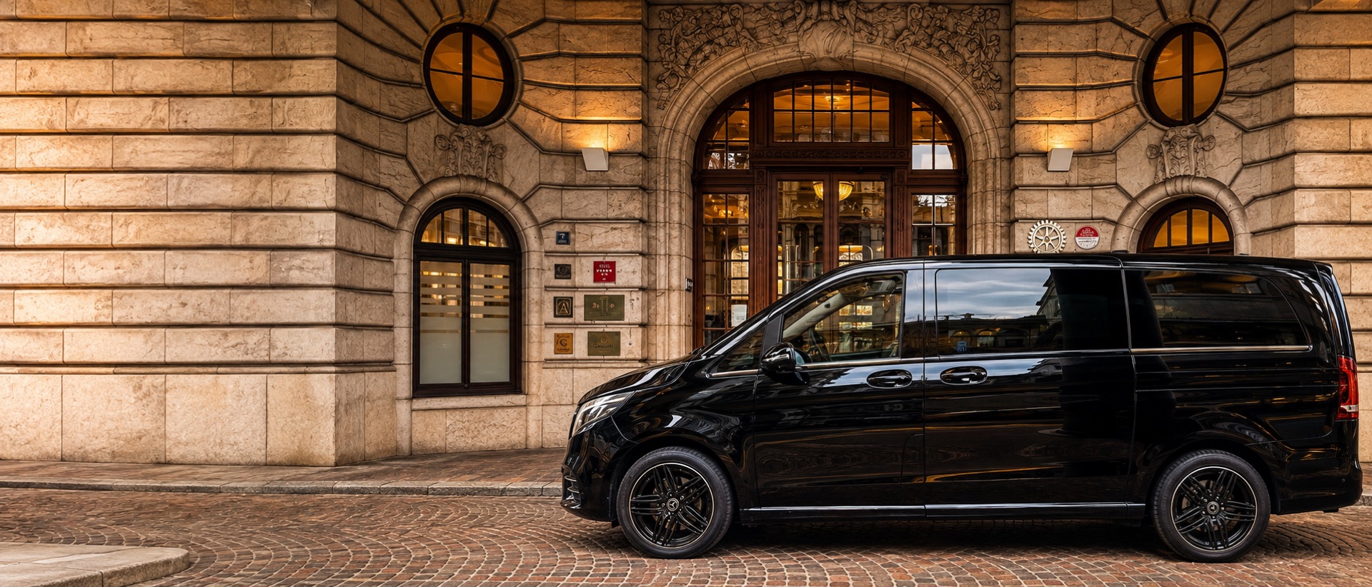Mercedes-Benz V-Class LafinLux у отеля в Швейцарии