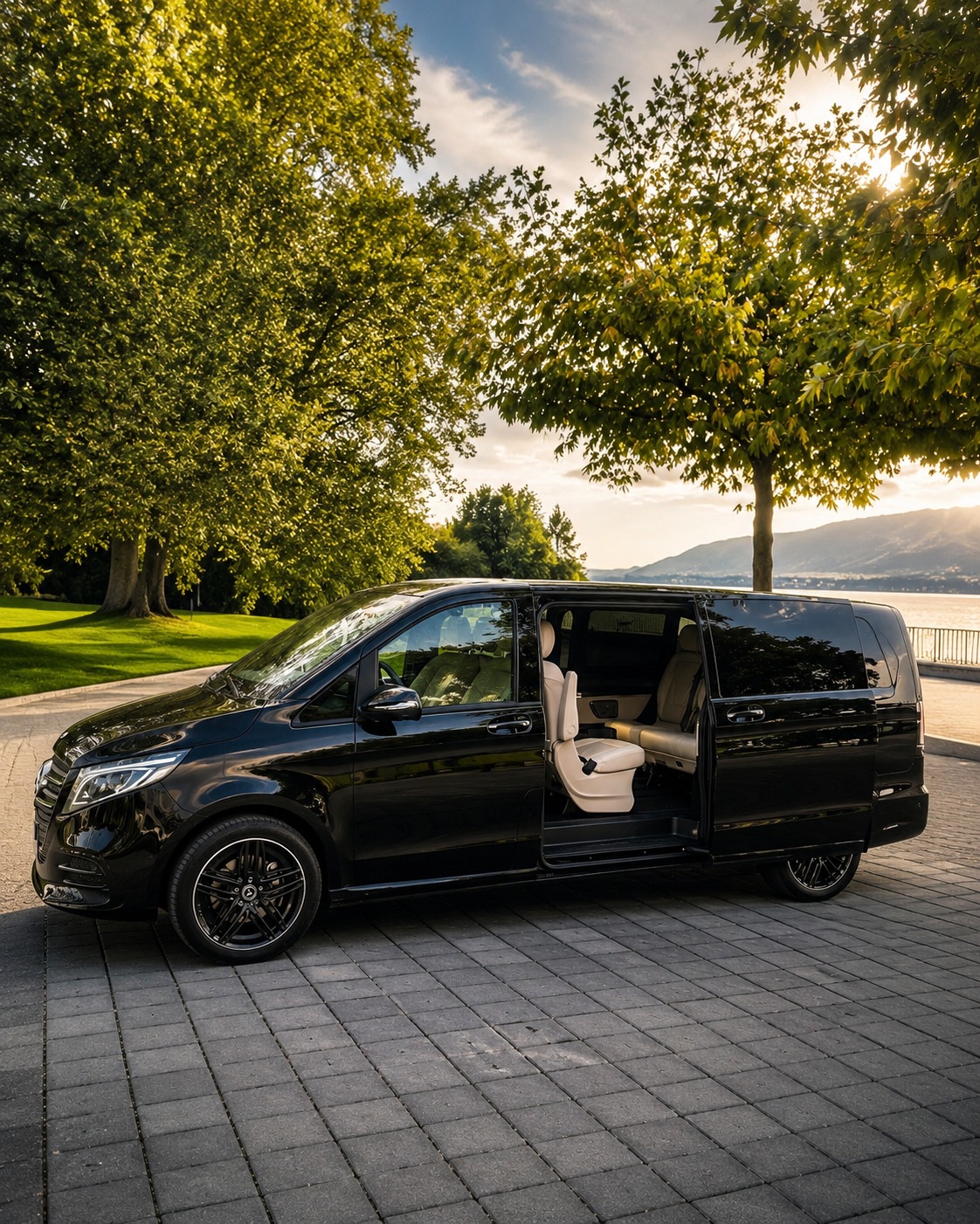 Mercedes-Benz V-Class LafinLux в парке у озера